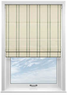Adelaide, Winnies Stripe Bud Green - Twist&Fit Roman Blind